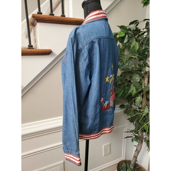 Light House Apparel Blue 100% Cotton Vintage Shirt - Picture 6 of 11